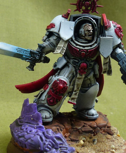 Captain in Terminator Armour painted - White Scars - Warhammer 40K #4PN