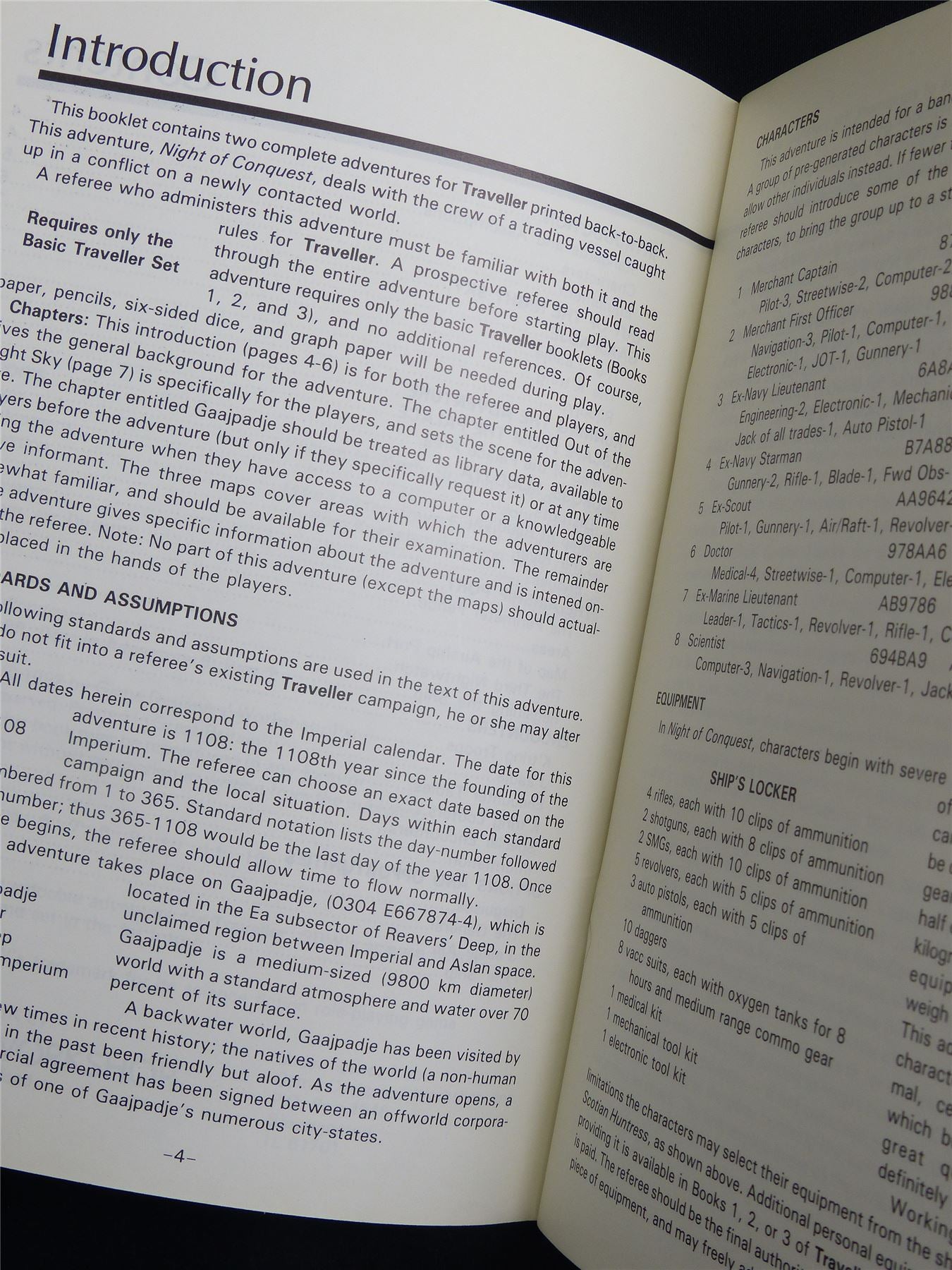Traveller: Double Adventure 6 Divine Intervention - Roleplaying Booklet #2TV