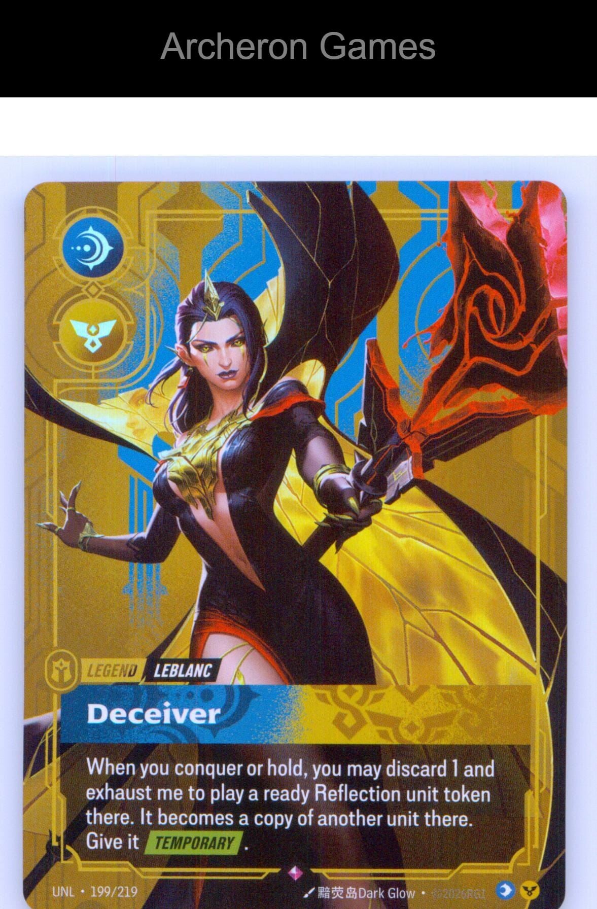 LeBlanc - Deceiver UNL 199/219 R Unleashed Riftbound Card