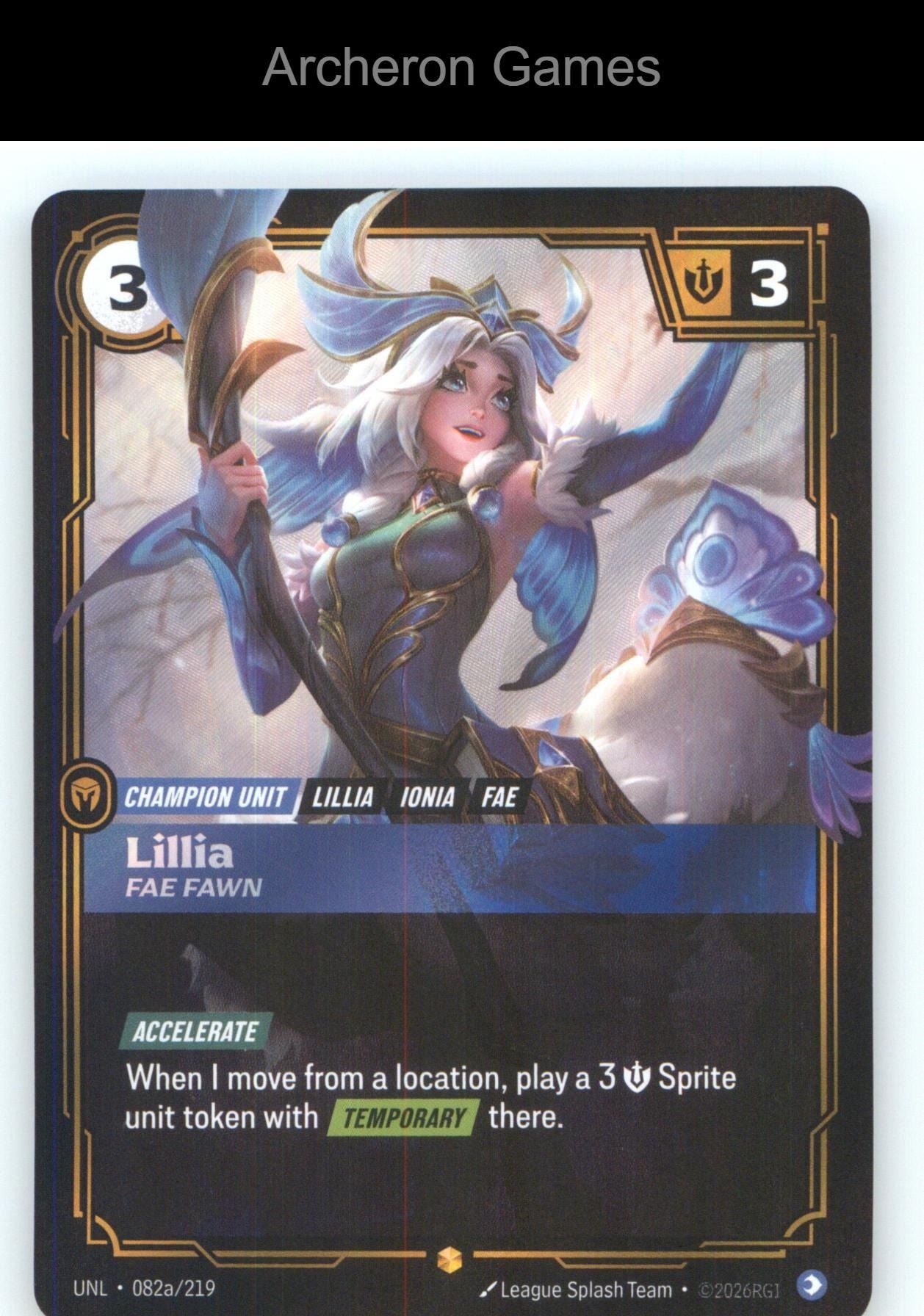 Lillia - Fae Fawn (Alternate Art) UNL 082a/219 Unleashed Riftbound Card Foil