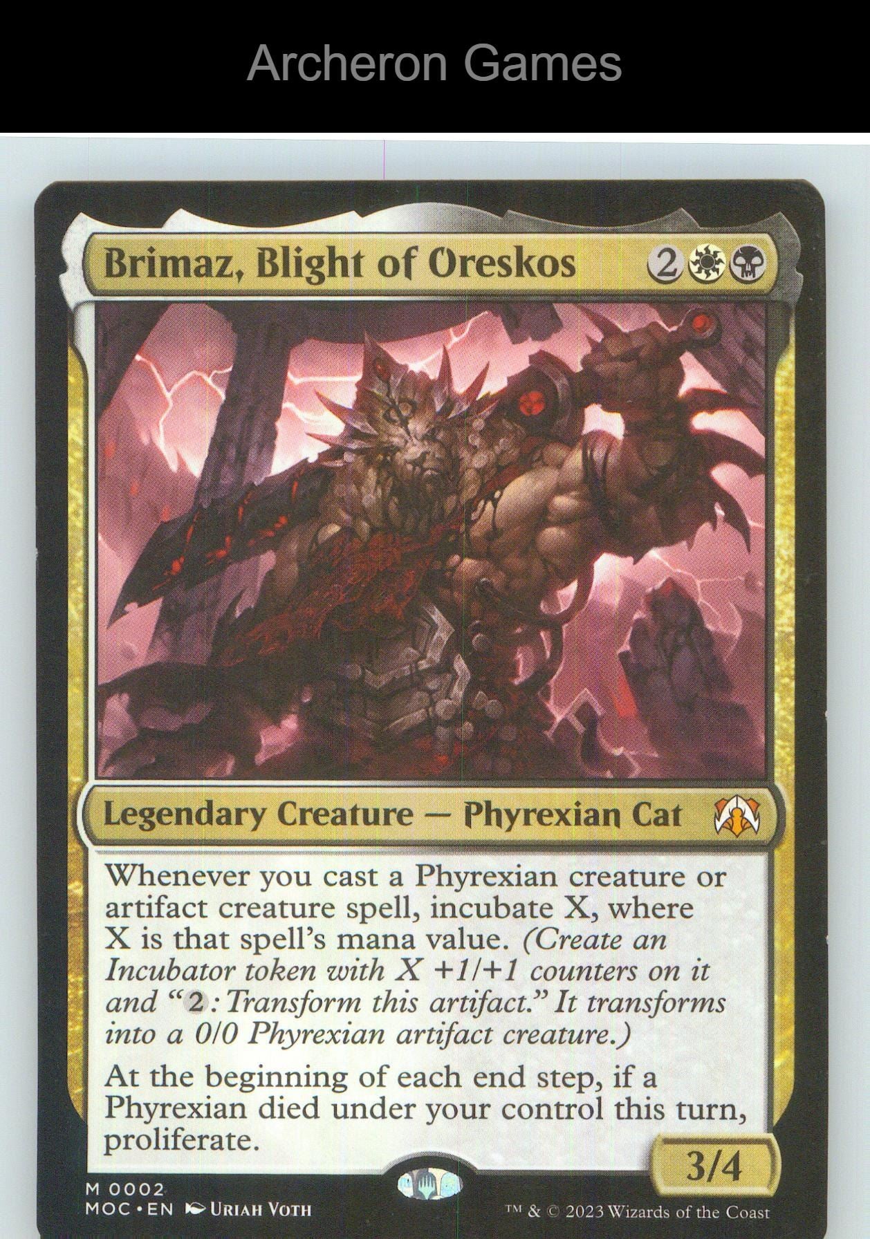 Brimaz, Blight of Oreskos MOC 2 Mythic MTG Card NM/EX+