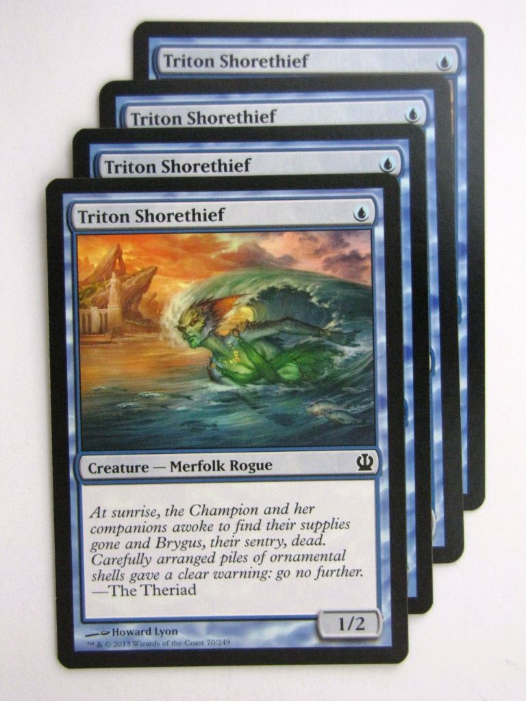 MTG Magic Cards: TRITON SHORETHIEF x4 Theros playset # 23J77
