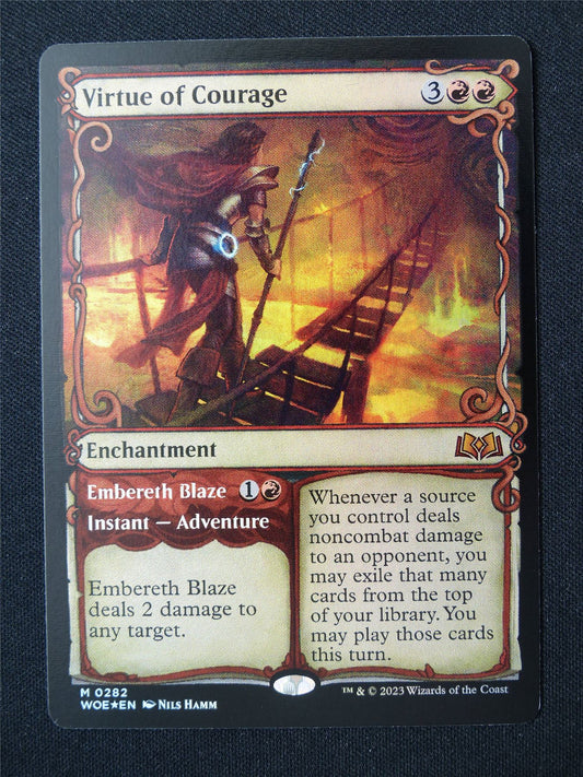Virtue of Courage Showcase Foil - WOE - Mtg Card #7A5