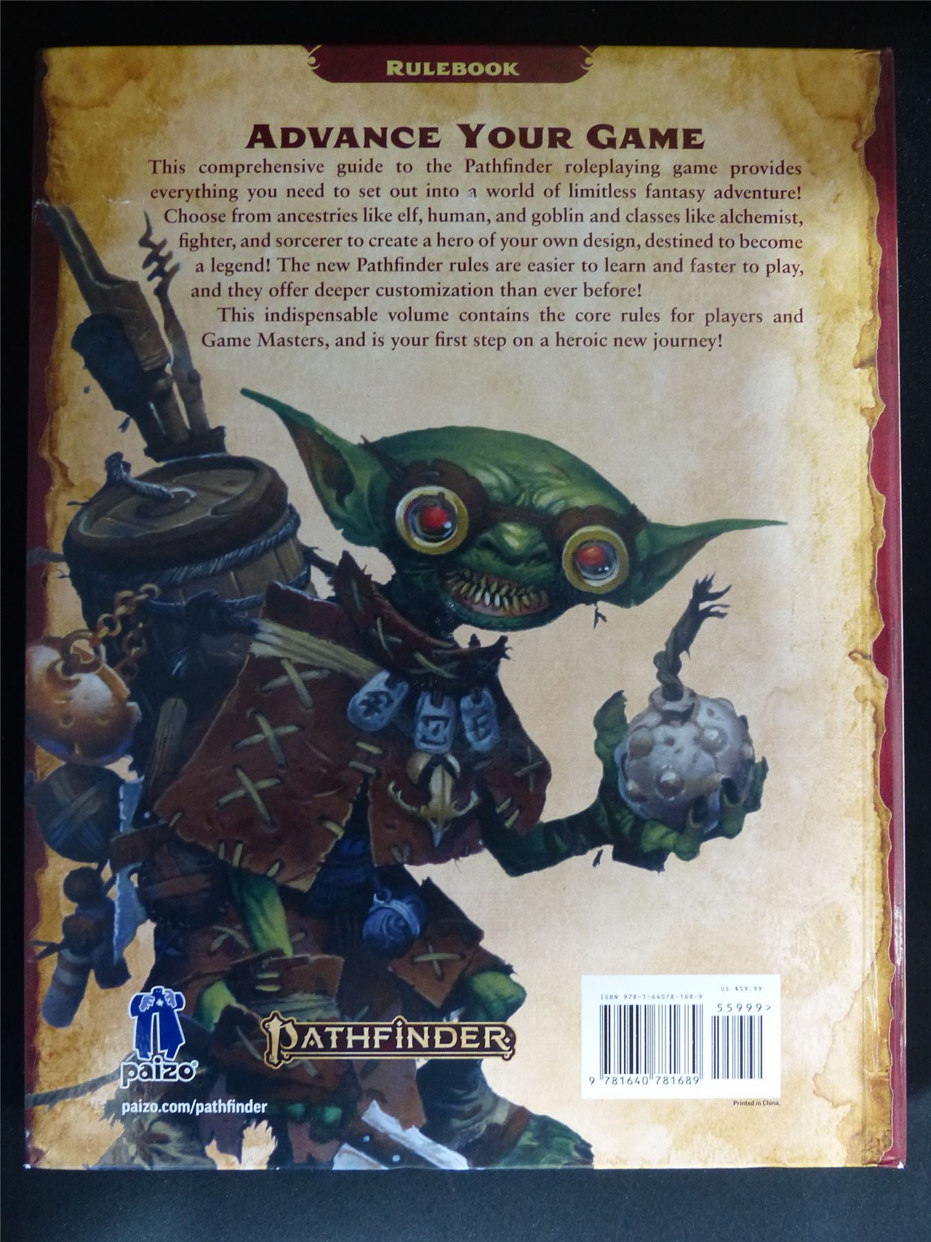 Pathfinder Second Edition Core Rulebook - Roleplay Hardback #3GS