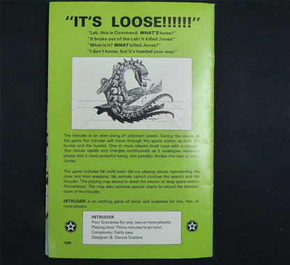 Intruder: Task Force #1006 - already punched Booklet & map #E6
