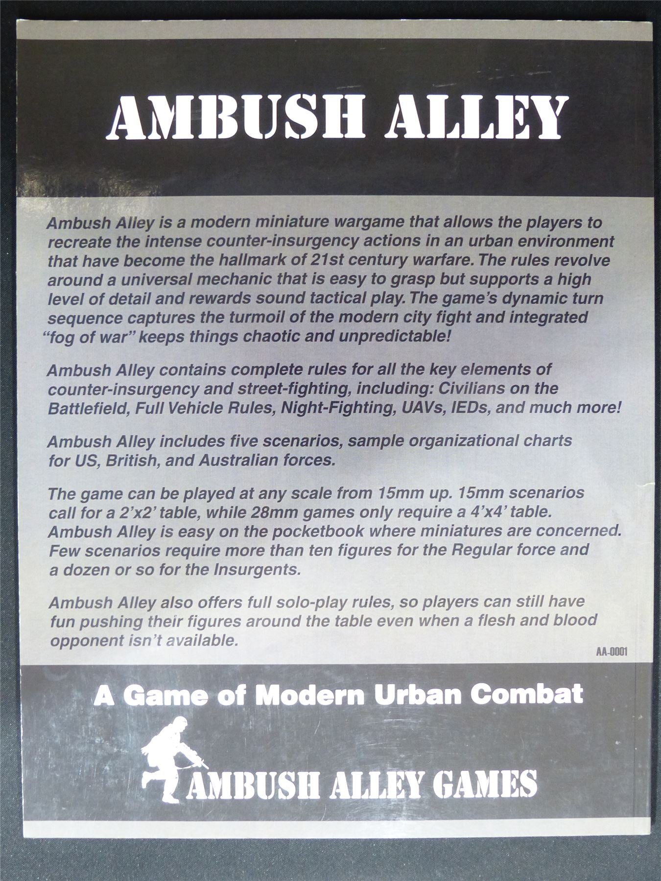 Ambush Alley: Game of Modern Combat - Ambush Alley Games Softback #MI