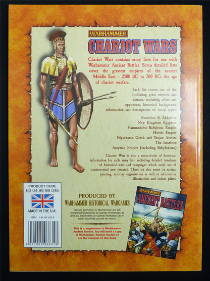 Chariot Wars: Ancient Battle Supplement Rulebook OOP - Warhammer Softback #K5