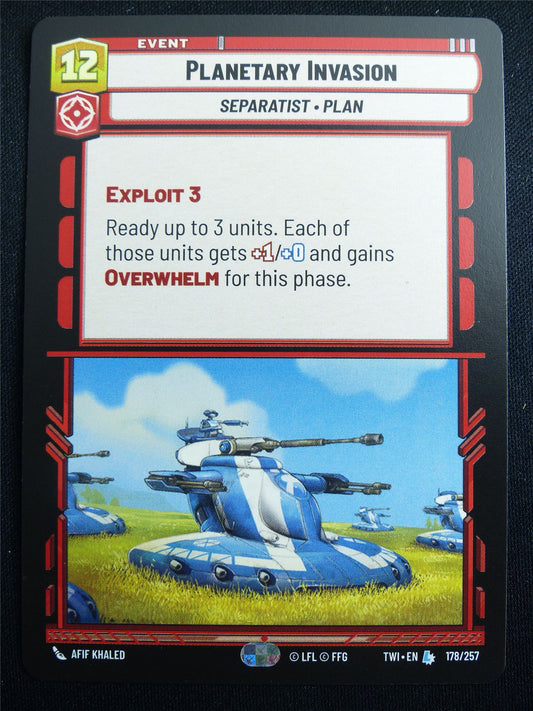 Planetary Invasion 178/257 - Star Wars Unlimited Card #4FY