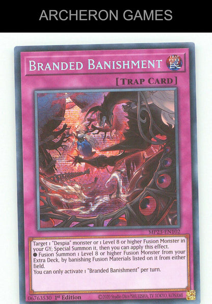 Branded Banishment SEC YUGIOH Card