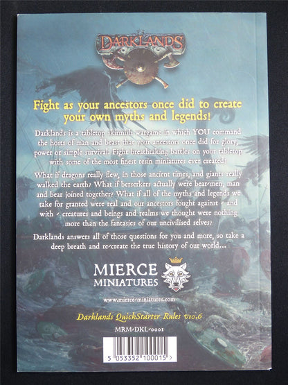 Darklands Quick Starter Rules - Mierce Miniatures Booklet #1WF