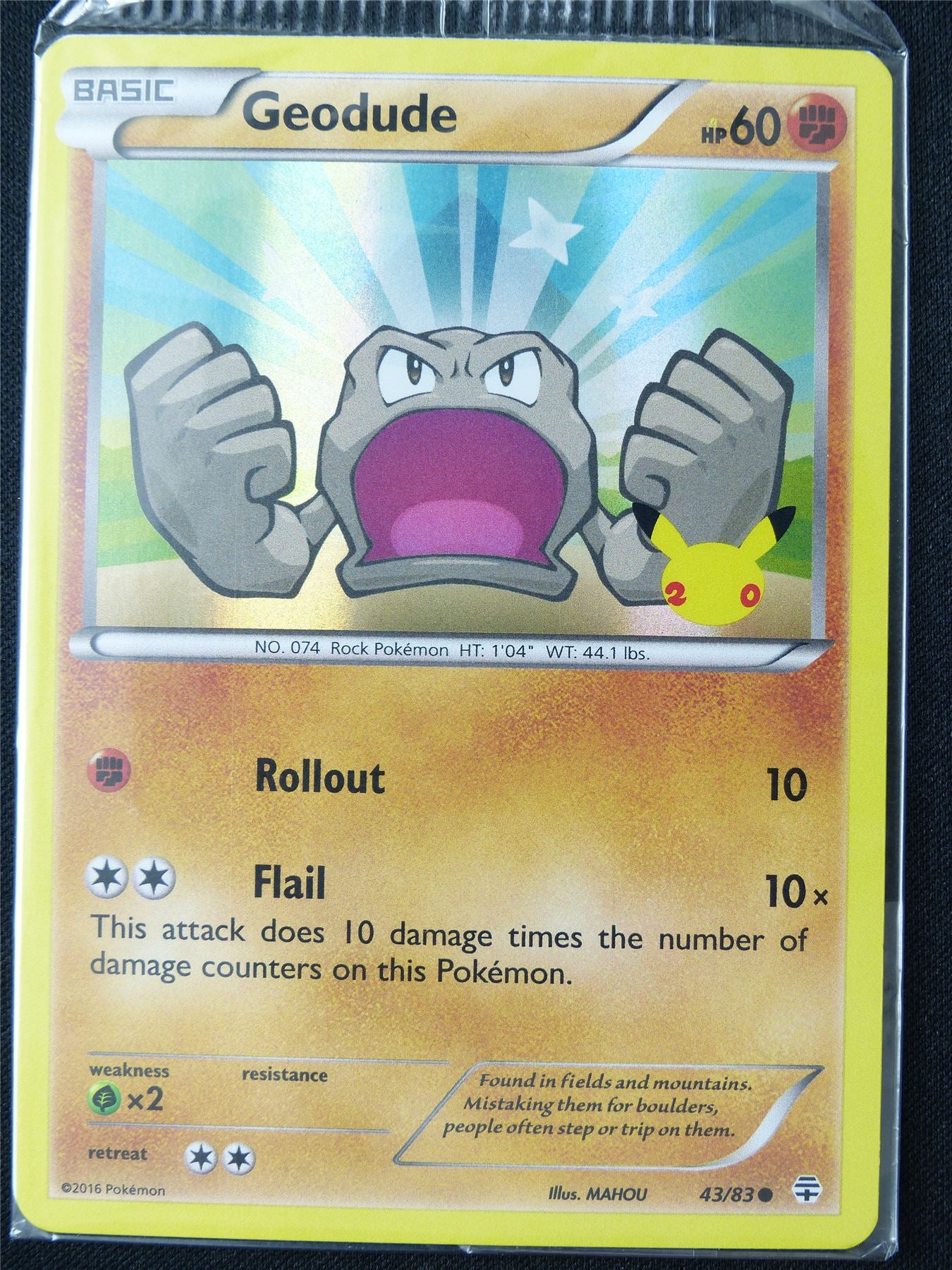 Geodude 43/83 Holo sealed - Pokemon Card #1FD