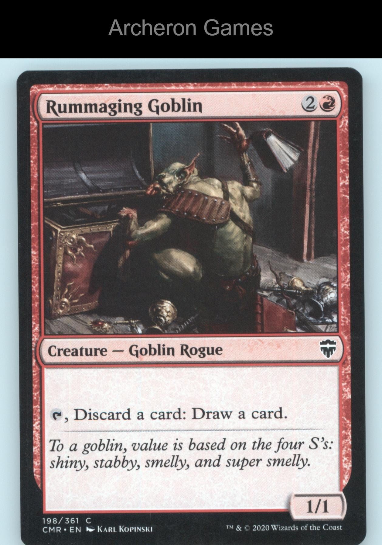Rummaging Goblin 198 C MTG Card Commander Legends