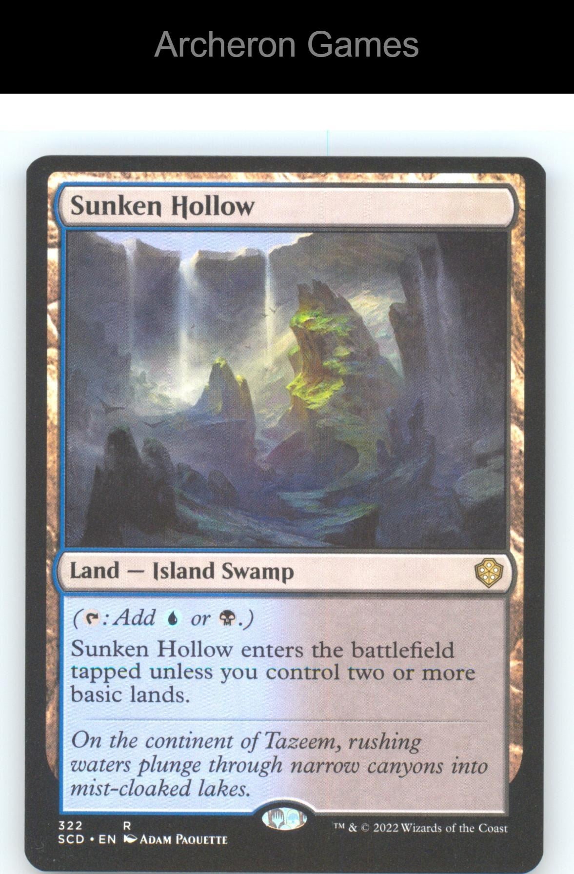 Sunken Hollow SCD 322 R MTG Card NM/EX+
