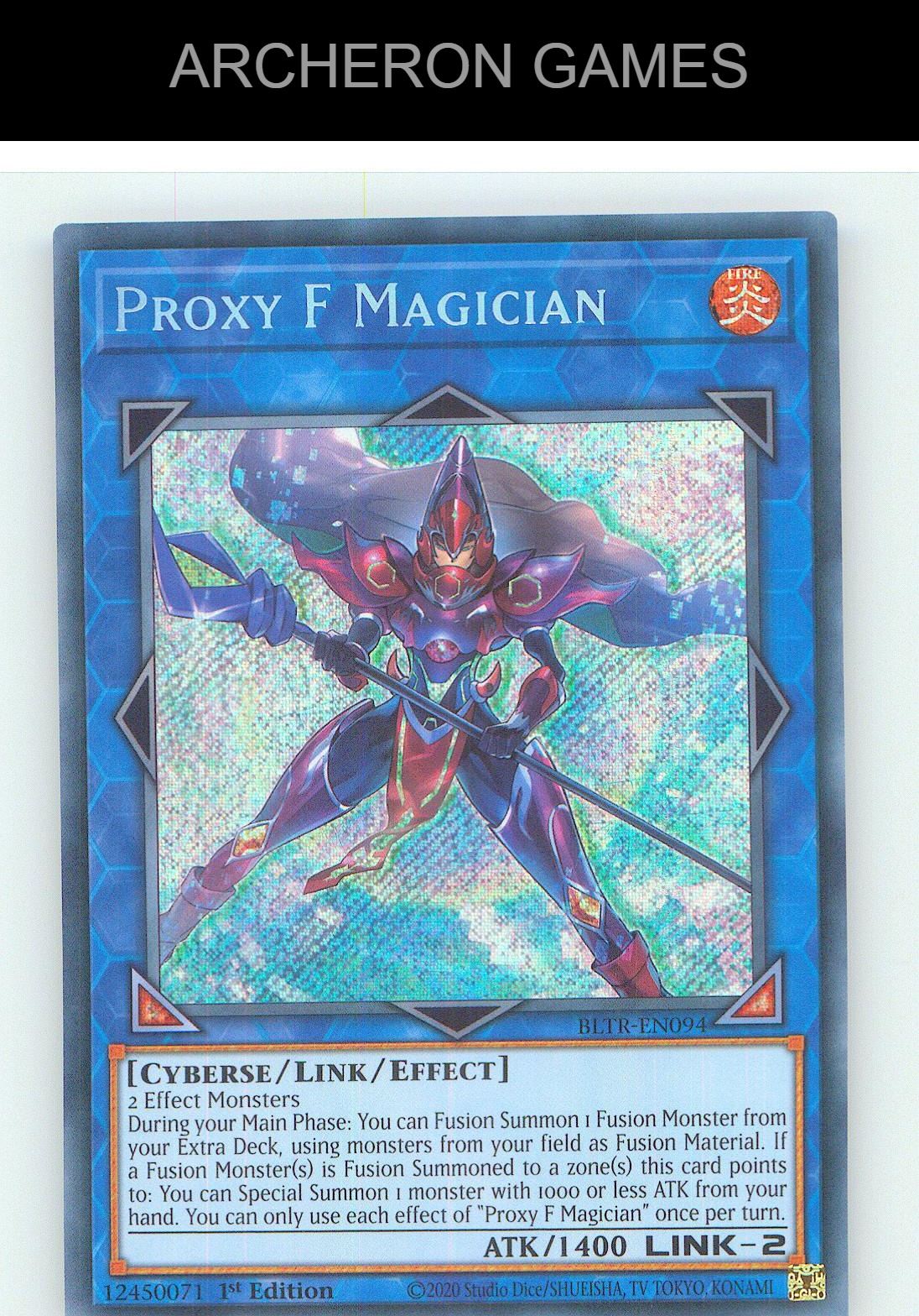 Proxy F Magician SEC YUGIOH Card 1st Edition