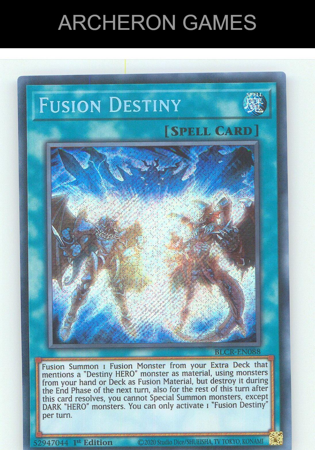 Fusion Destiny SEC YUGIOH Card 1st Edition