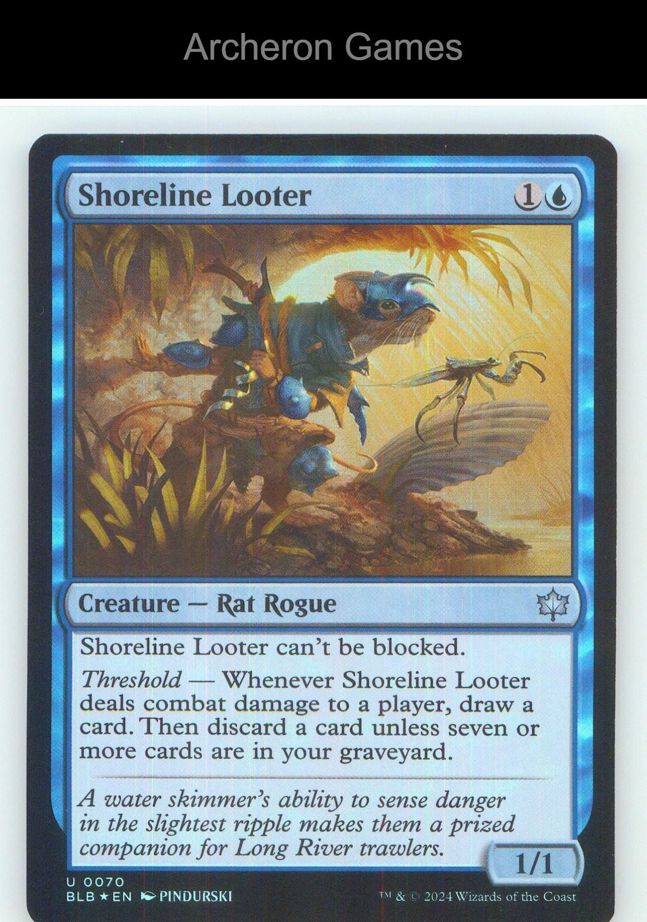 Shoreline Looter BLB 70 UC MTG Card NM/EX+