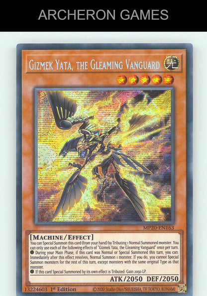 Gizmek Yata, the Gleaming Vanguard SEC YUGIOH Card