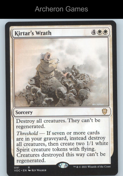 Kirtar's Wrath 91 R MTG Card Commander: Innistrad: Crimson Vow