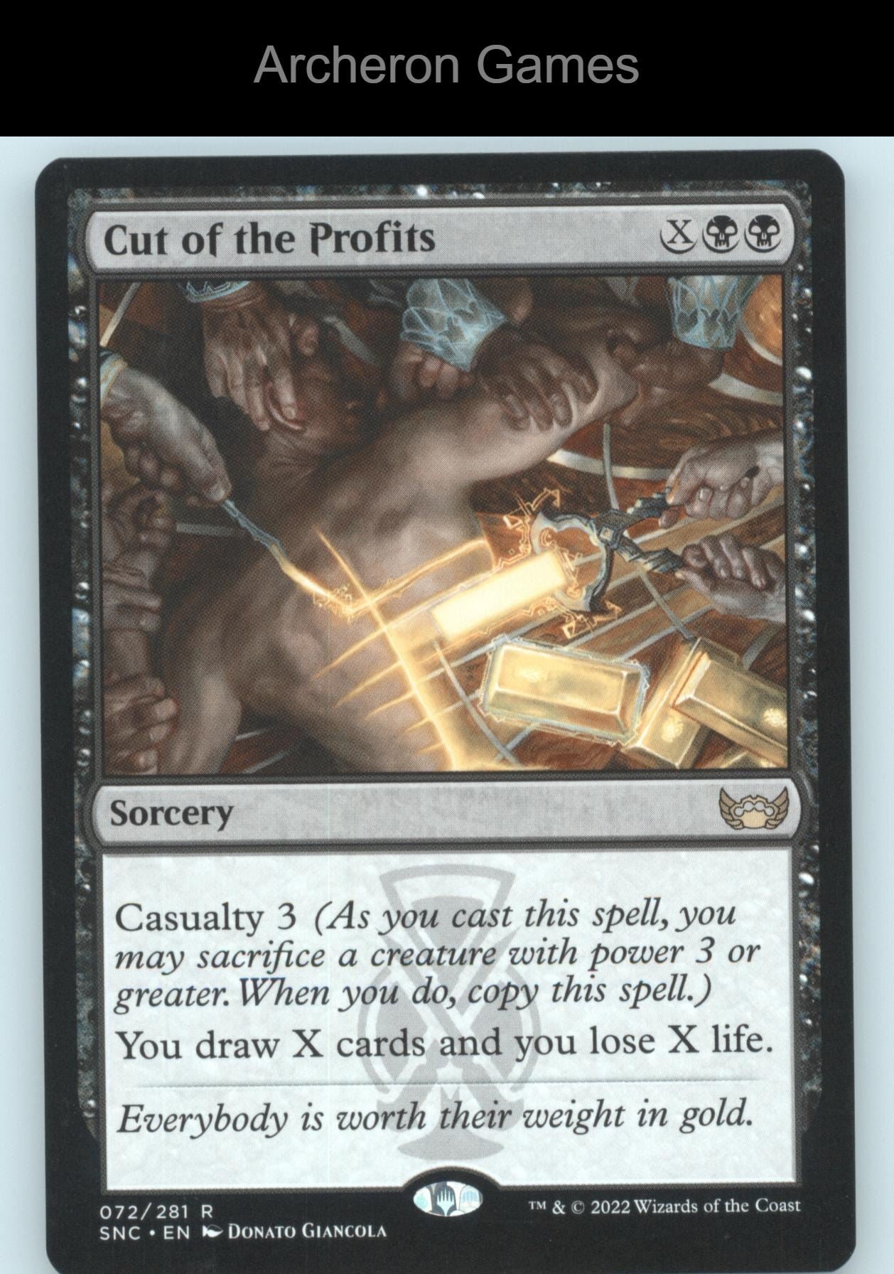 Cut of the Profits 72 R MTG Card Streets of New Capenna