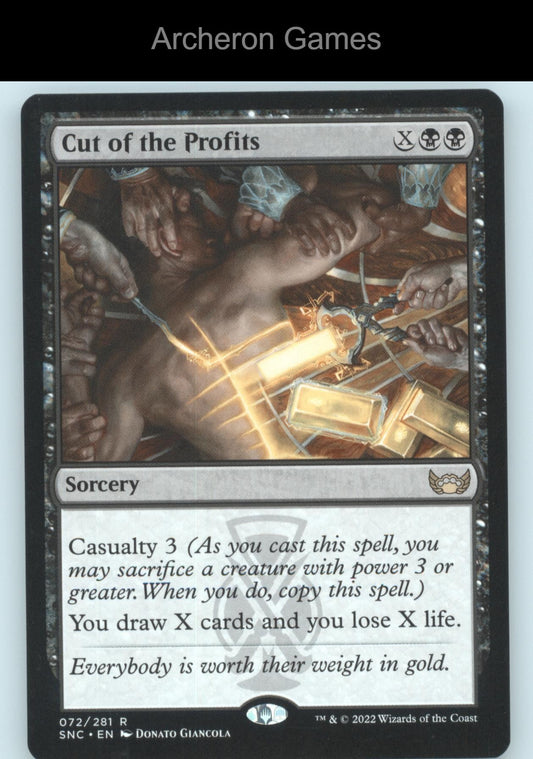 Cut of the Profits 72 R MTG Card Streets of New Capenna