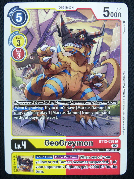 GeoGreymon BT12-038 - Digimon Card #OO