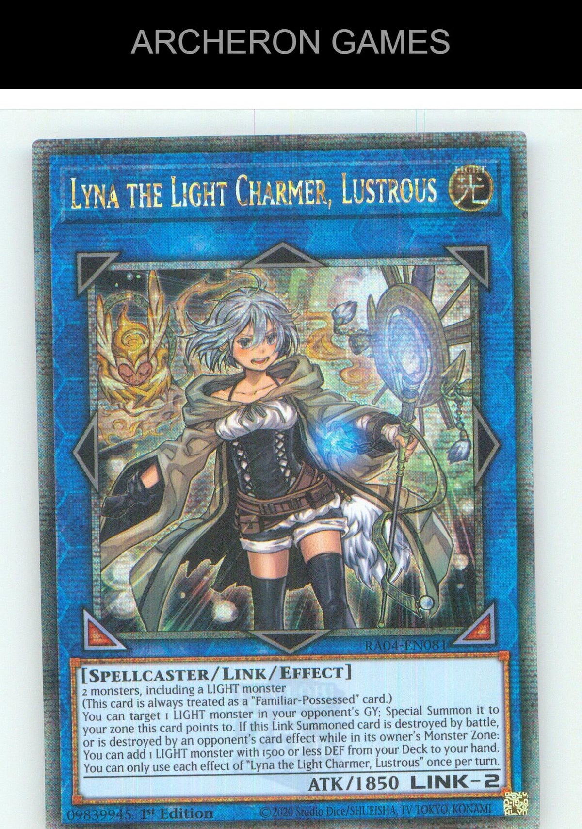 Lyna the Light Charmer, Lustrous (Quarter Century Secret Rare)YUGIOH 1st Edition