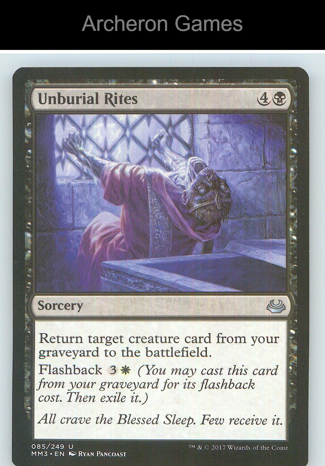Unburial Rites MM3 85 UC MTG Card NM/EX+