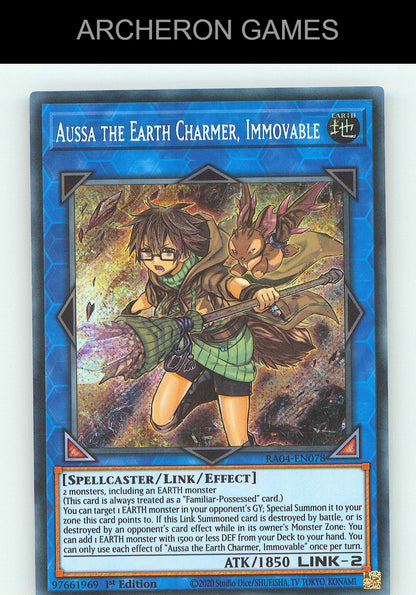 Aussa the Earth Charmer, Immovable (PUR) SEC YUGIOH Card