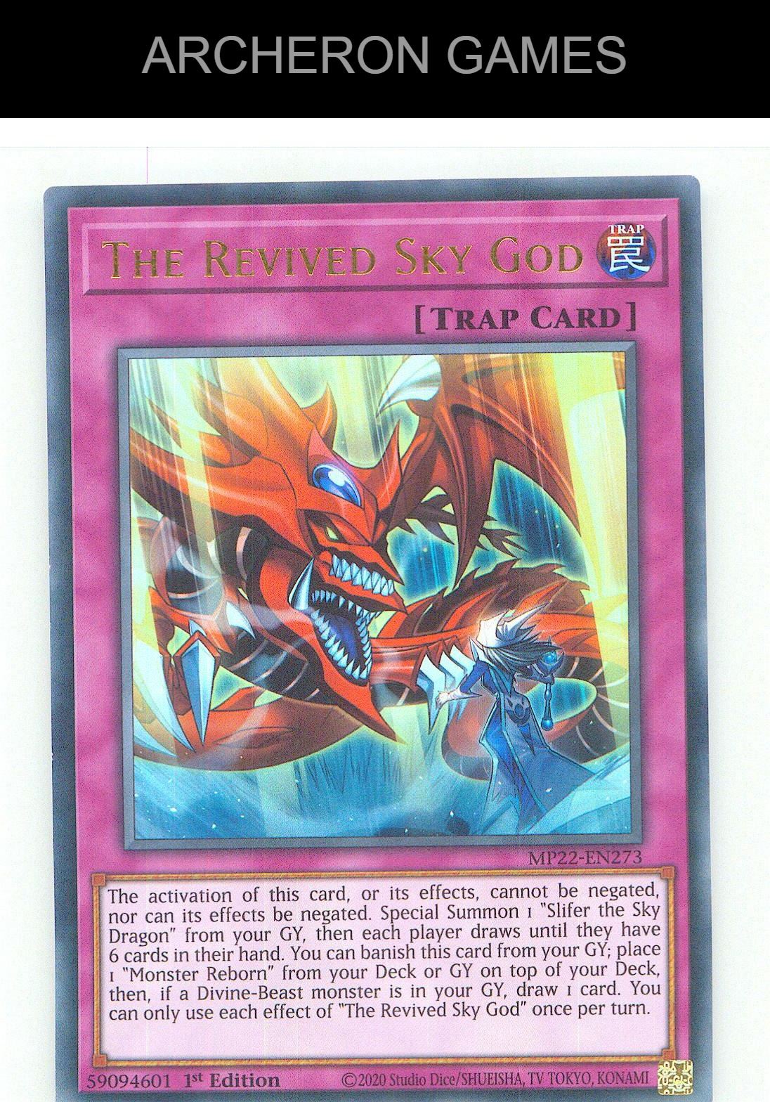 The Revived Sky God Ultra Rare YUGIOH Card 1st Edition