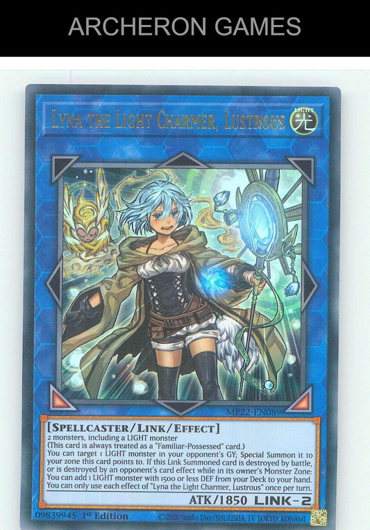 Lyna the Light Charmer, Lustrous Ultra Rare YUGIOH Card 1st Edition