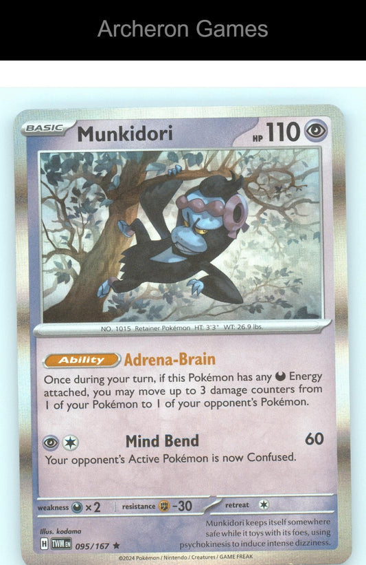 Pokemon Card Munkidori TWM 095/167 R Twilight Masquerade Reverse Holo