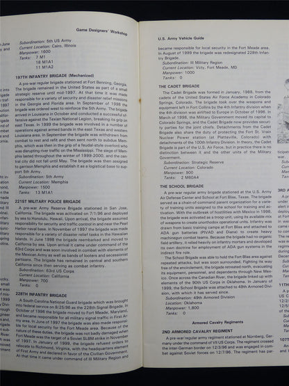 Twilight 2000: U.S. Army Vehicle Guide Module - Roleplay Booklet #61
