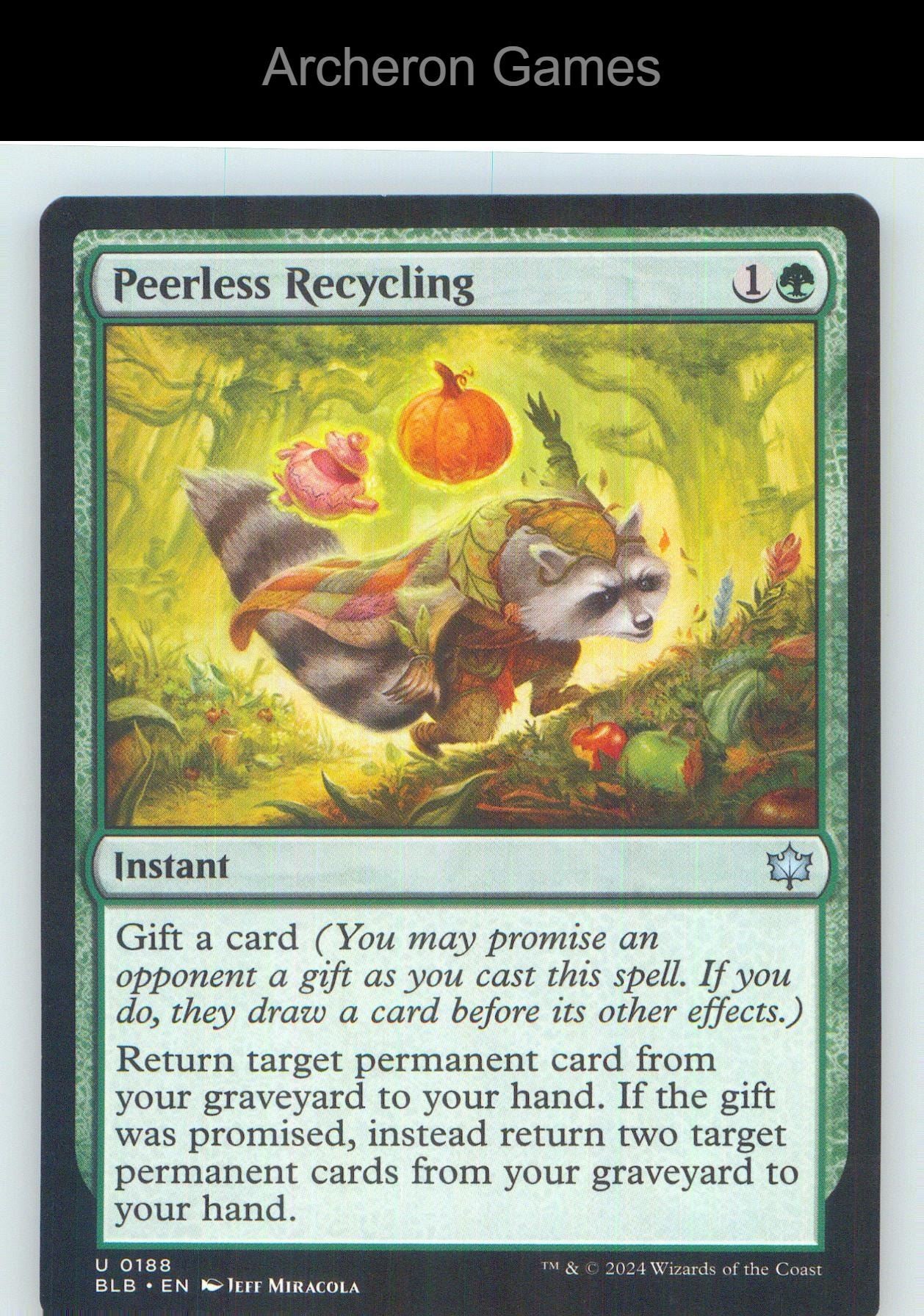 Peerless Recycling BLB 188 UC MTG Card NM/EX+