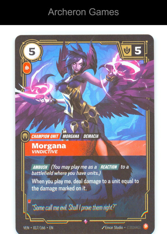 Morgana - Vindictive VEN 017/166 R Vendetta Riftbound Card Foil