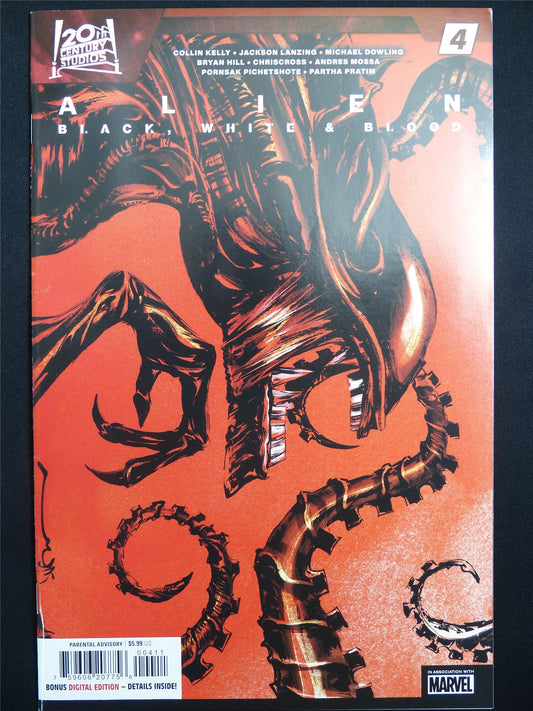 ALIEN: Black White & Blood #4 Cvr A - Marvel Comic #4PO