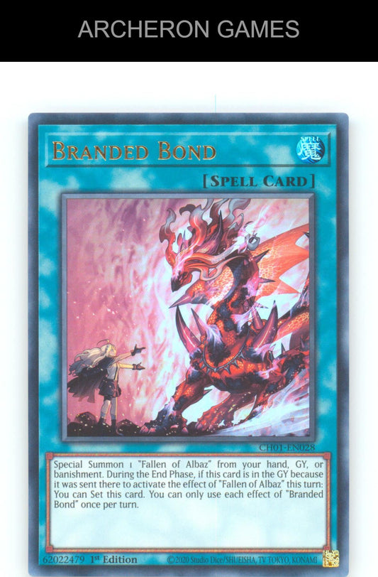Branded Bond Ultra Rare YUGIOH Card 1st Edition