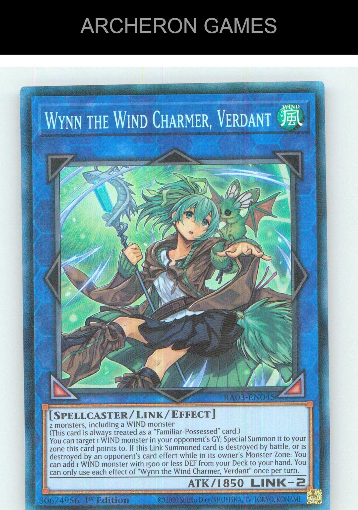 Wynn the Wind Charmer, Verdant (PCR) YUGIOH Card 1st Edition