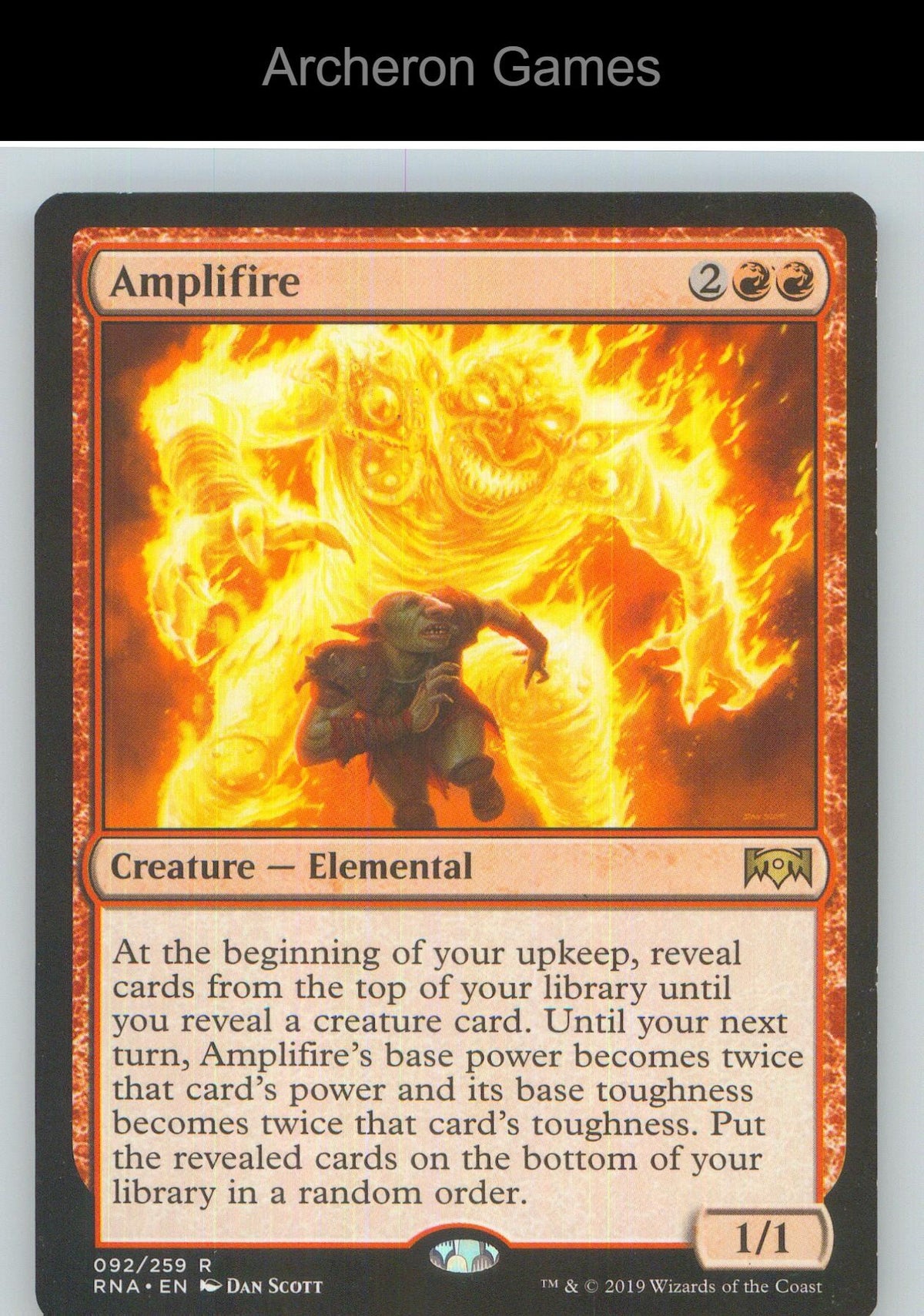 Amplifire RNA 92 R MTG Card NM/EX+