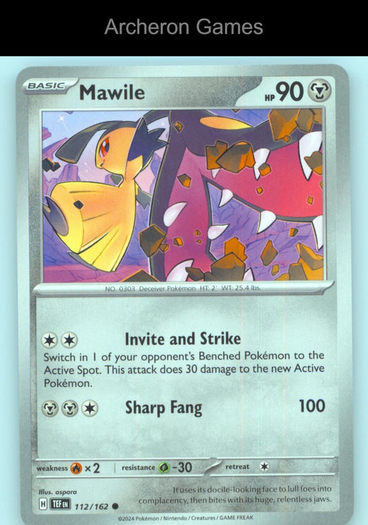 Pokemon Card Mawile TEF 112/162 C Temporal Forces