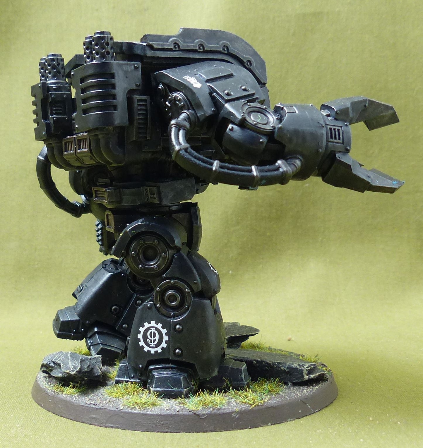 Leviathan Siege Dreadnought with Claw & Drill Weapons painted - Imperial Fists - Warhammer Horus Heresy #7UW