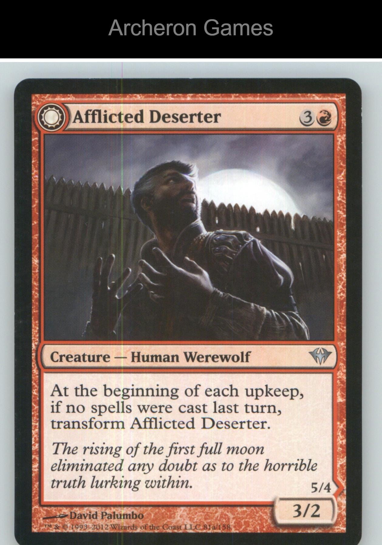 Afflicted Deserter DKA 81 UC MTG Card NM/EX+