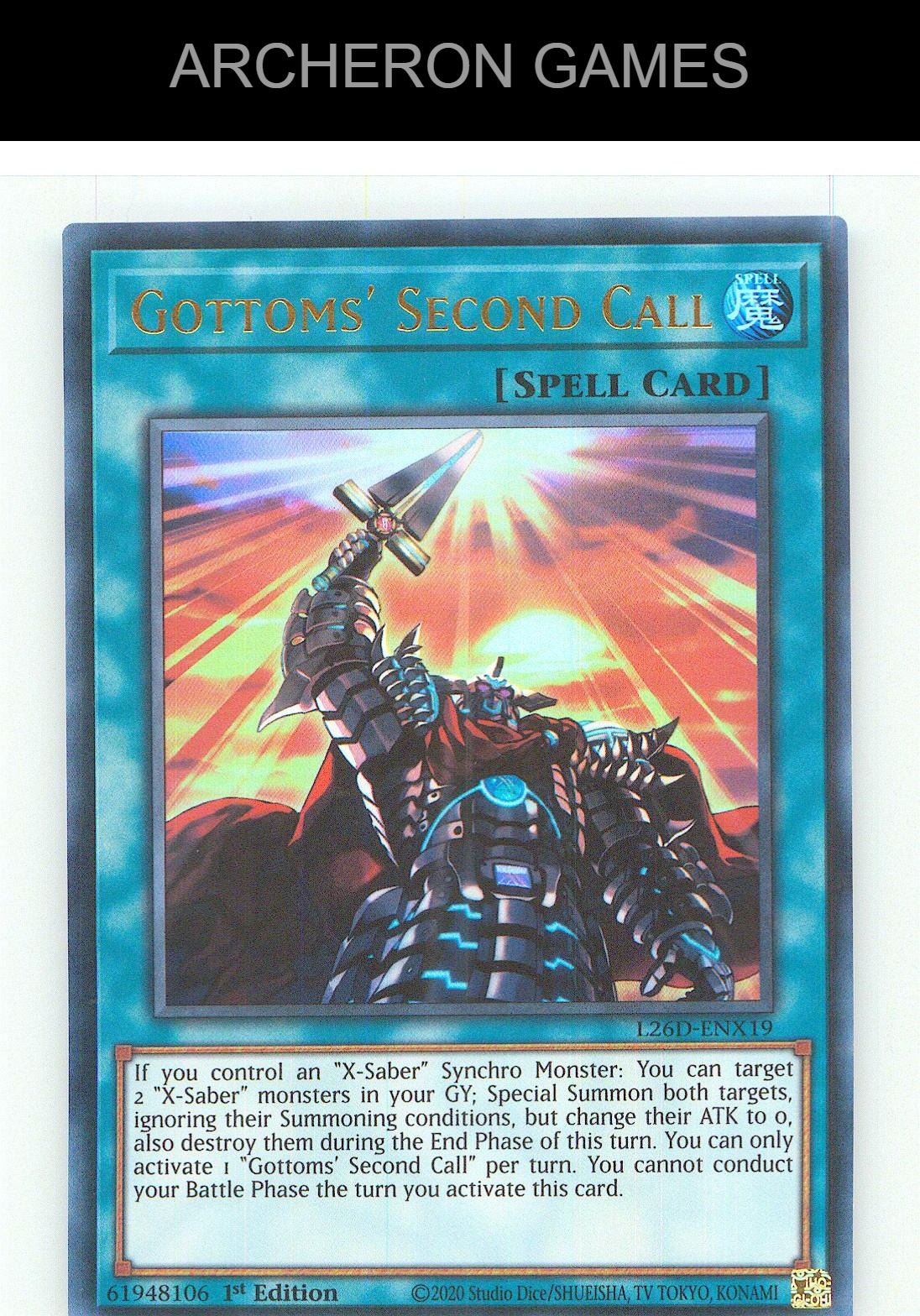 Gottoms' Second Call (Ultra Rare) Ultra Rare YUGIOH Card 1st Edition