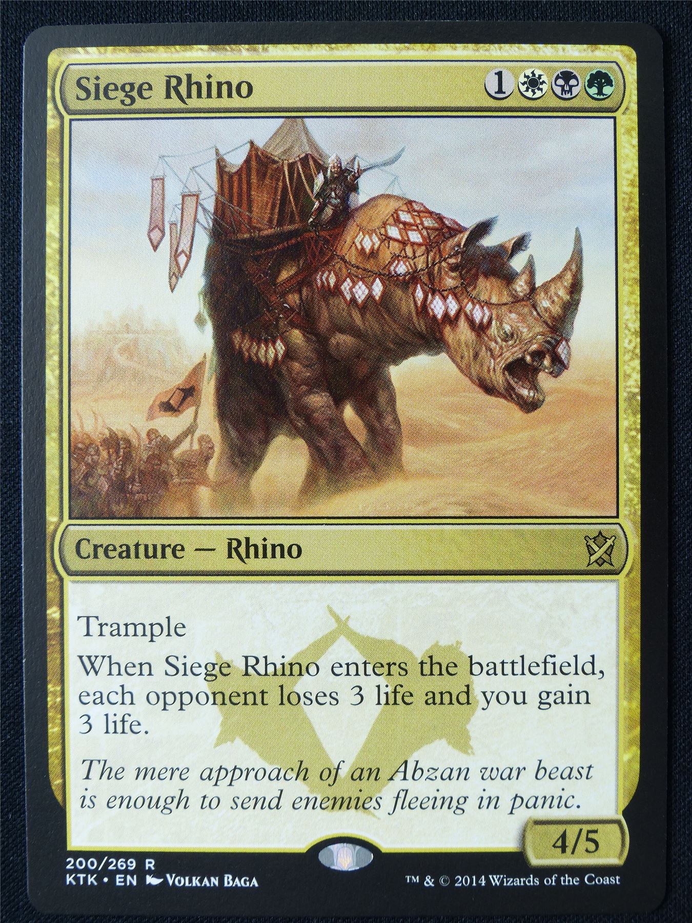 Siege Rhino - KTK - Mtg Card #1PW