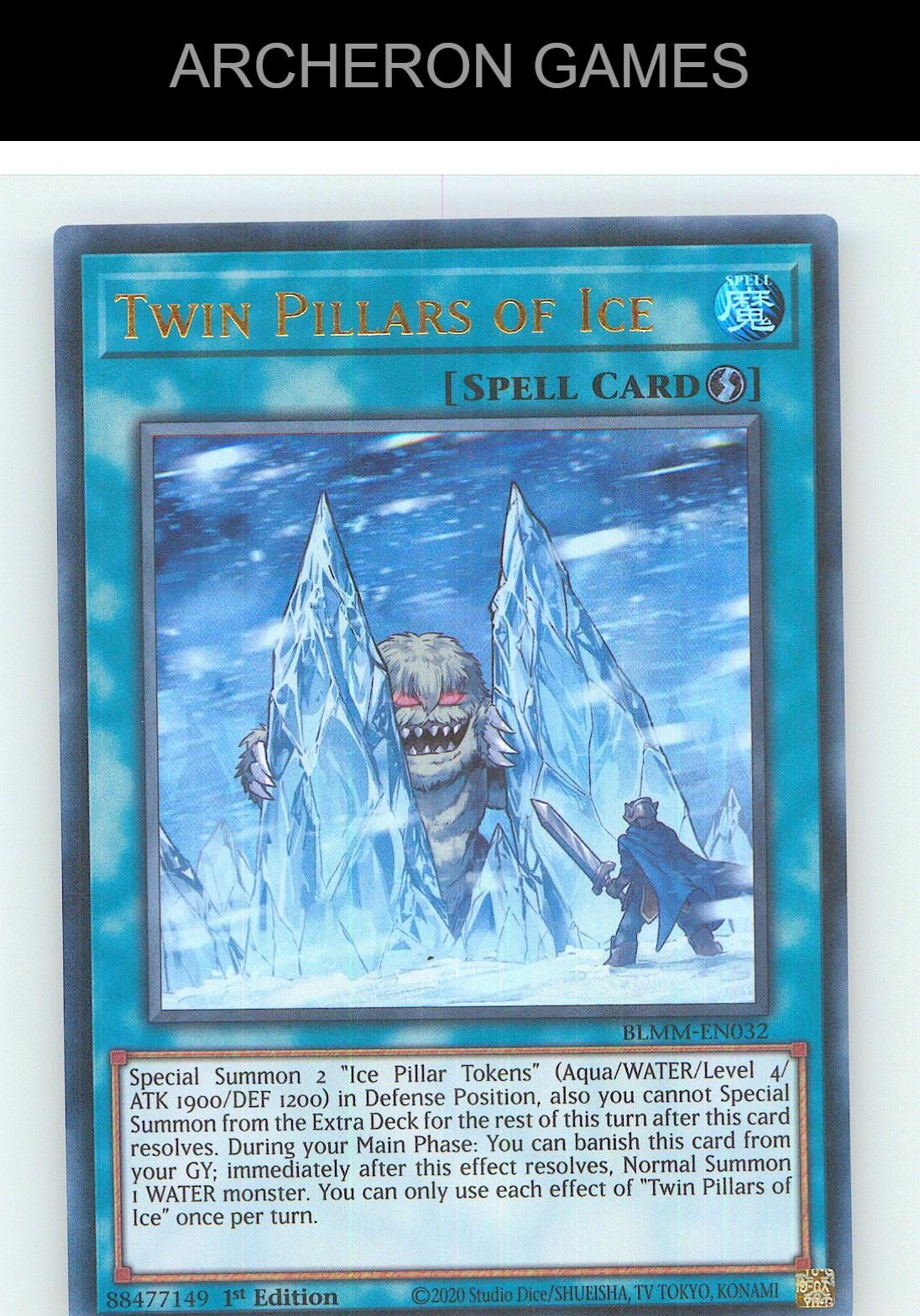 Twin Pillars of Ice Ultra Rare YUGIOH Card 1st Edition
