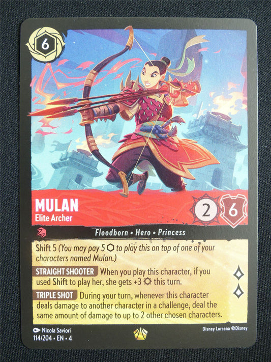 Mulan Elite Archer 114/204 - Lorcana Card #14G