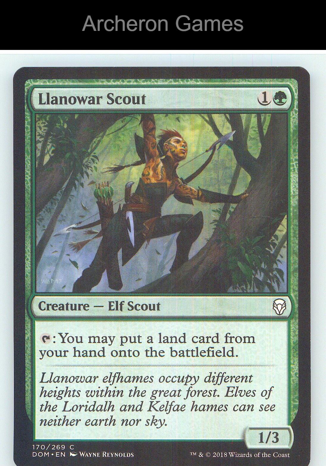 Llanowar Scout DOM 170 C MTG Card NM/EX+