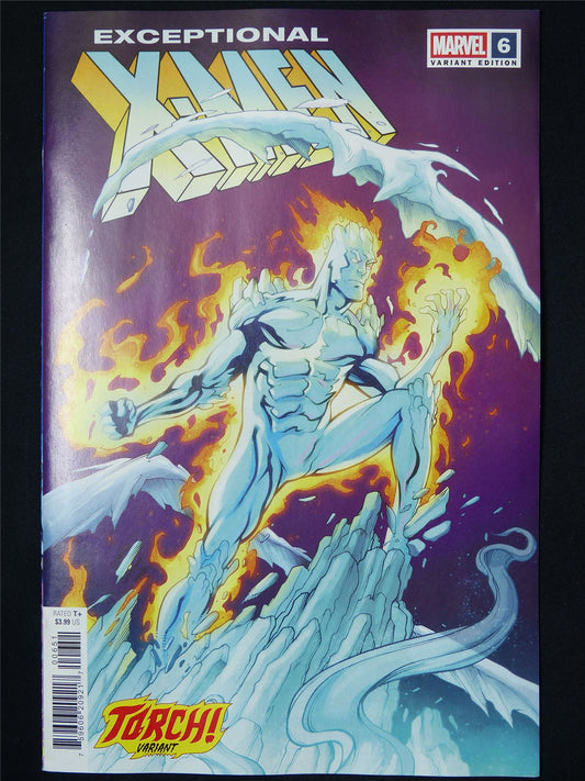 Exceptional X-MEN #6 Torch Variant - B&B Apr 2025 Marvel Comic #9J7