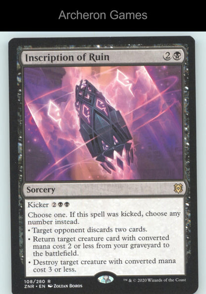 Inscription of Ruin 108 R MTG Card Zendikar Rising
