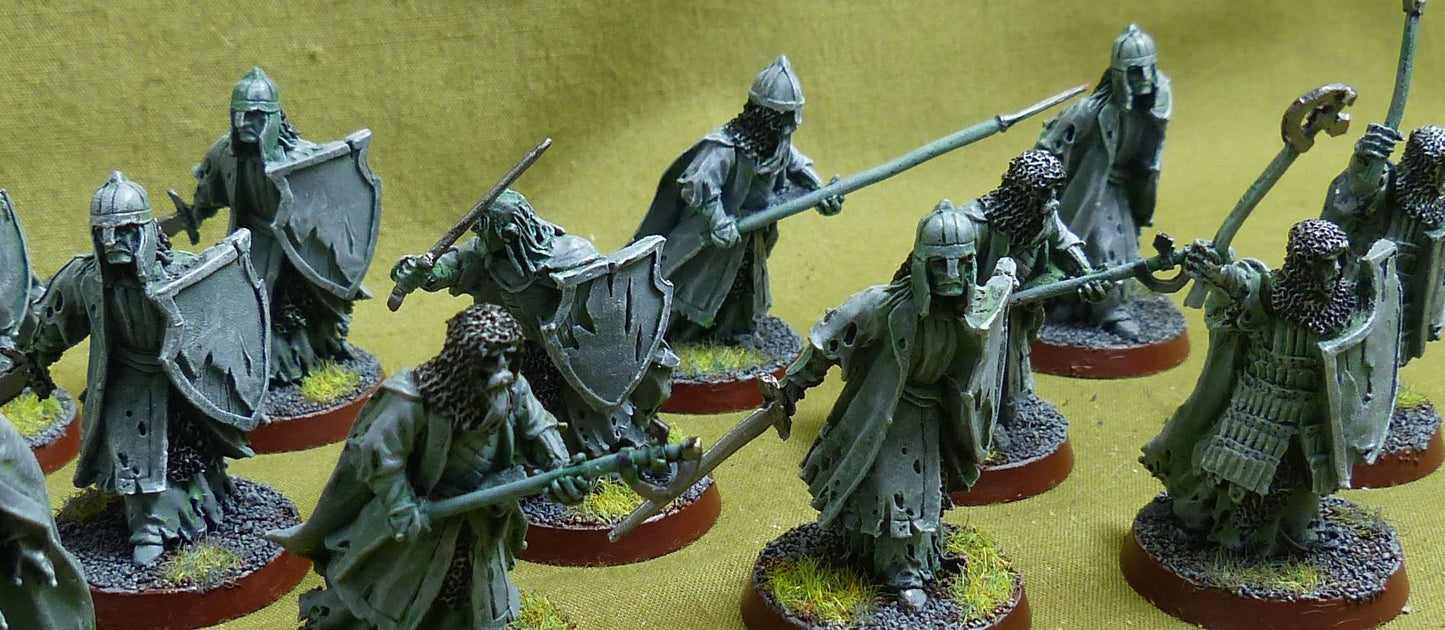 Classic Metal Warriors of the Dead set of 18 painted OOP - Warhammer Middle-Earth #2EH