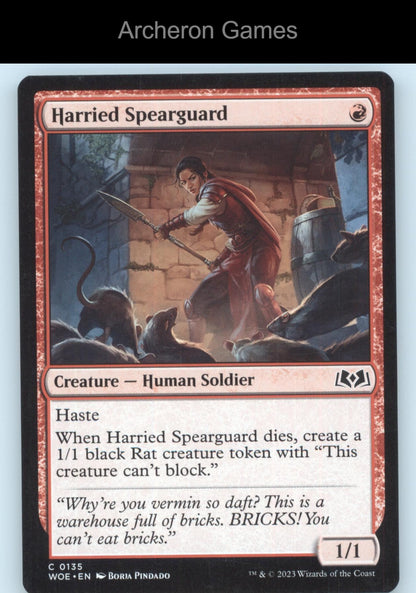 Harried Spearguard 135 C MTG Card Wilds of Eldraine